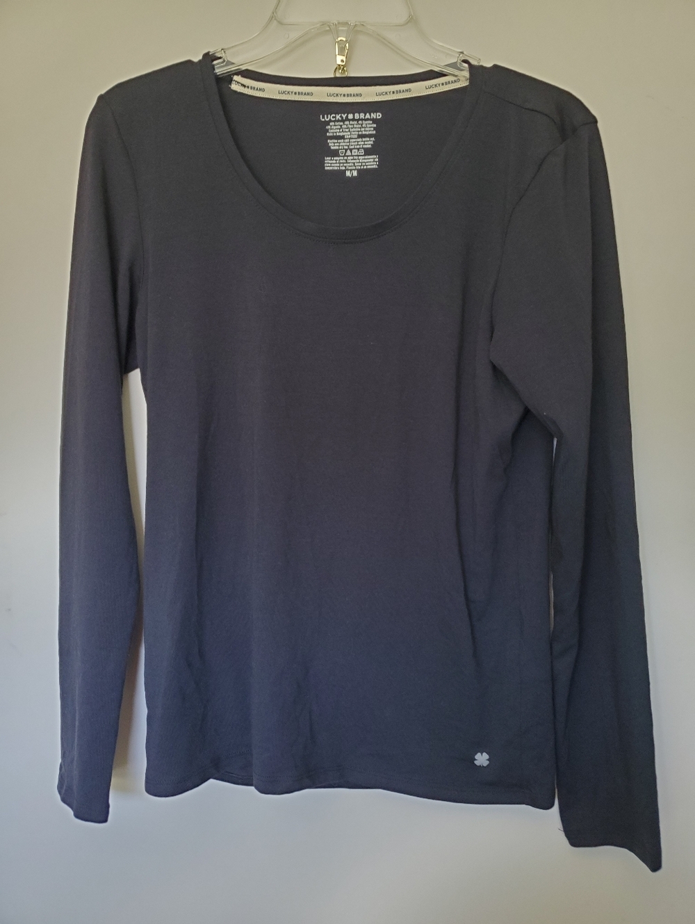 Lucky Brand Mens  Black Long Sleeve T-Shirt Sz M